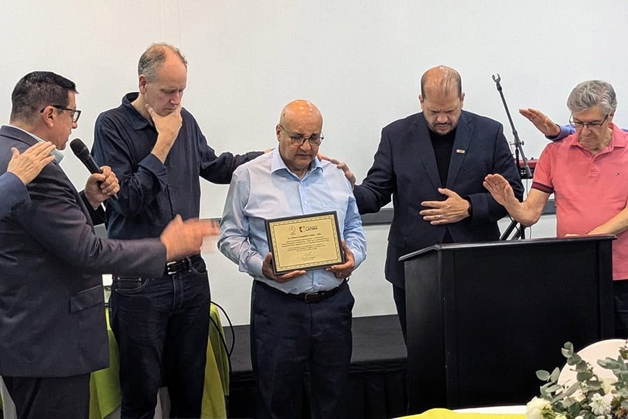 The new AEL board gathered in prayer