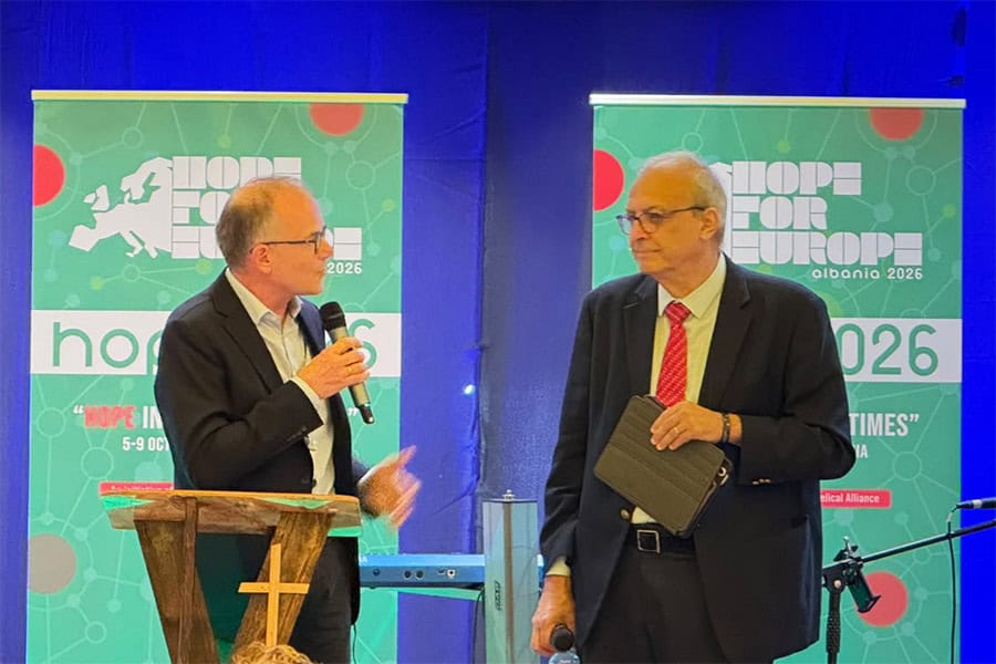 Rev. Botrus Mansour speaking at Hope for Europe 2026
