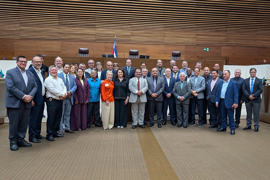 Leaders gathered at the Costa Rican Parliament