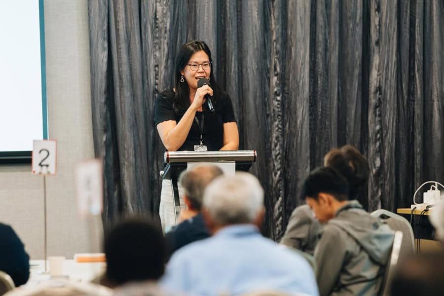 Dr. Peirong Lin speaking at COALA 4.0